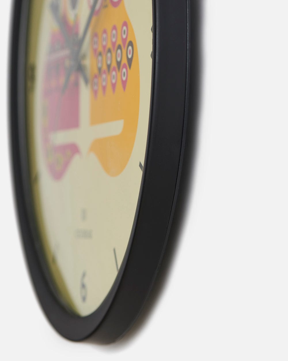 Chumbak Chumbak Catty Eyes Wall Clock - Distressed Wood Rim