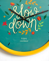 Chumbak Chumbak Live Slow Wall Clock - Yellow Rim