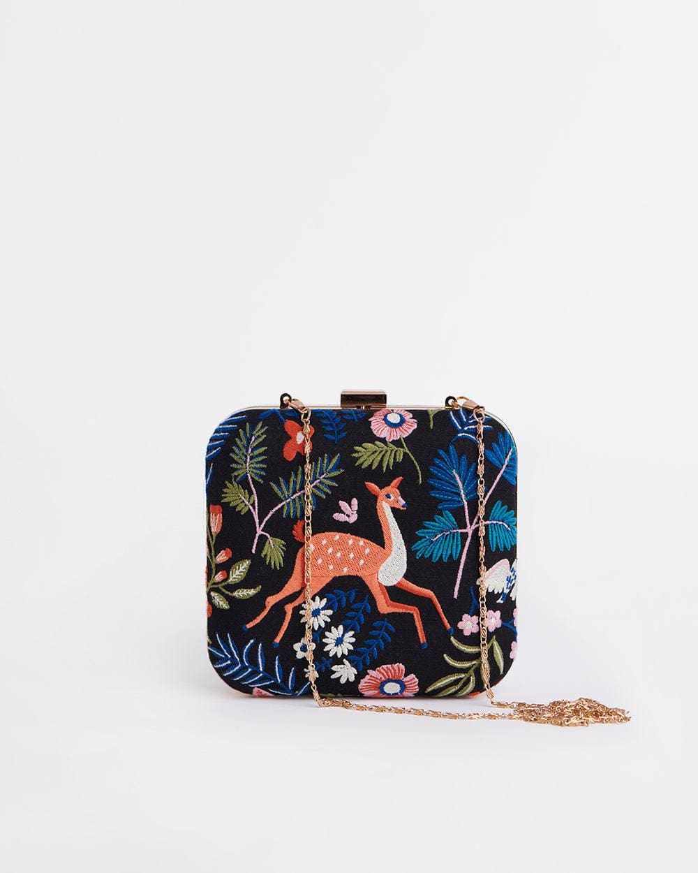 Chumbak Deer So Dear Embroidered Clutch