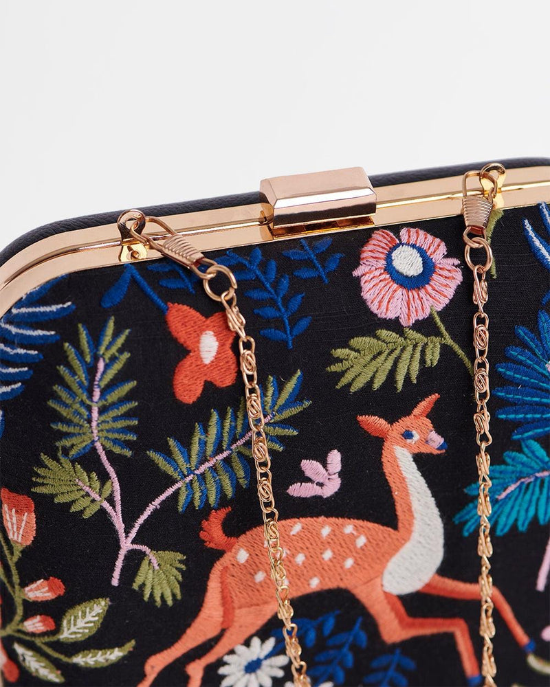 Chumbak Deer So Dear Embroidered Clutch