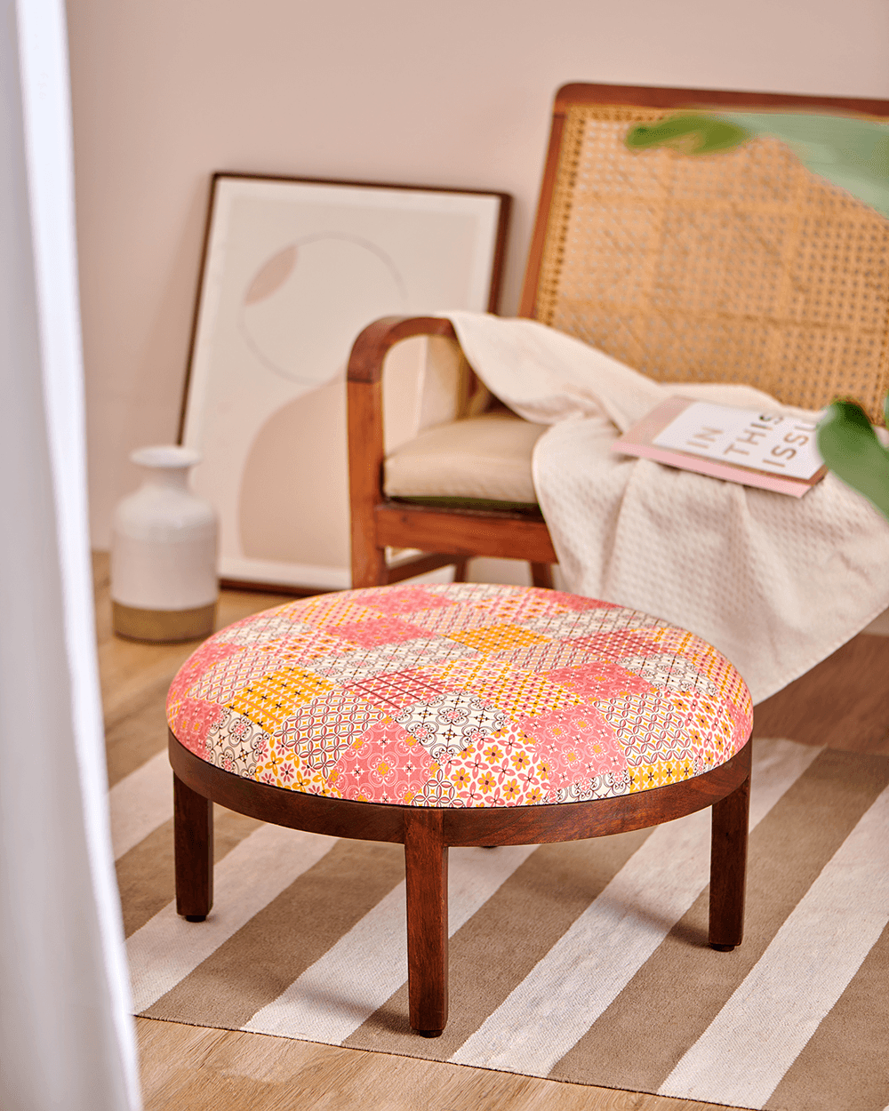 Chumbak Bohemian Ottoman - Patches & Prints