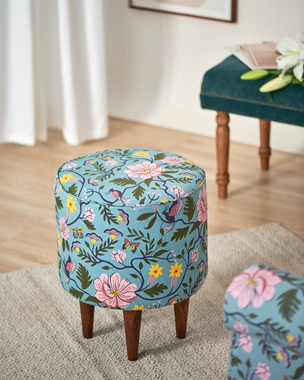 Chumbak The French Pouffe - Spring Bloom