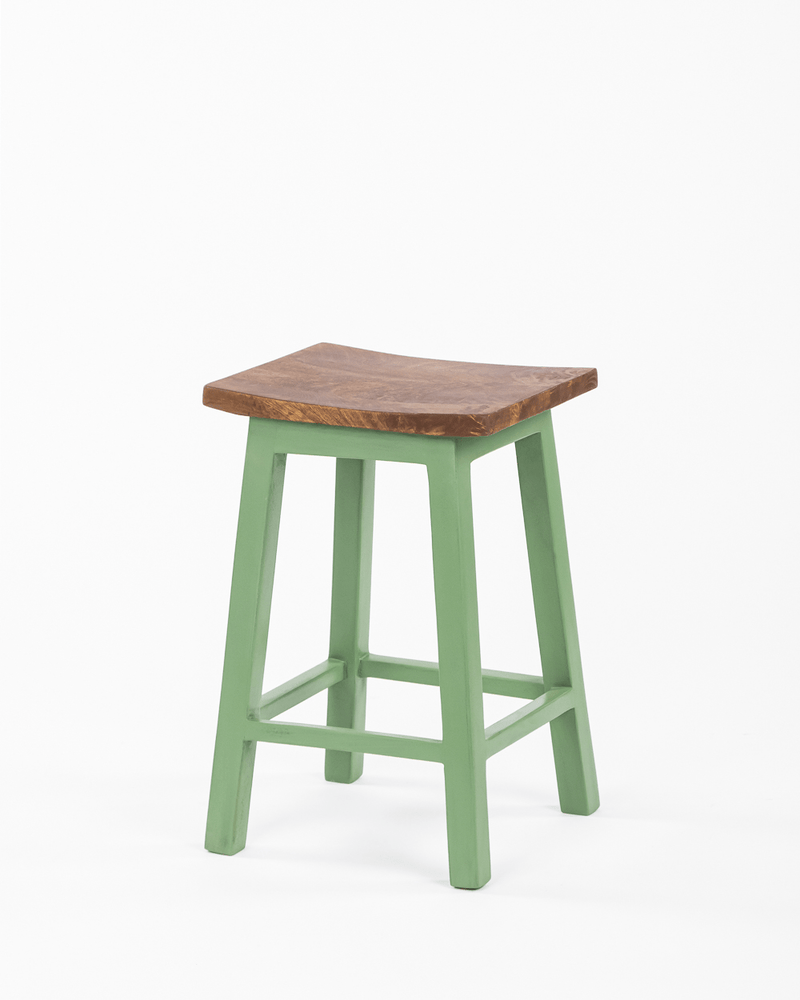 Chumbak Farmhouse Stool - Green