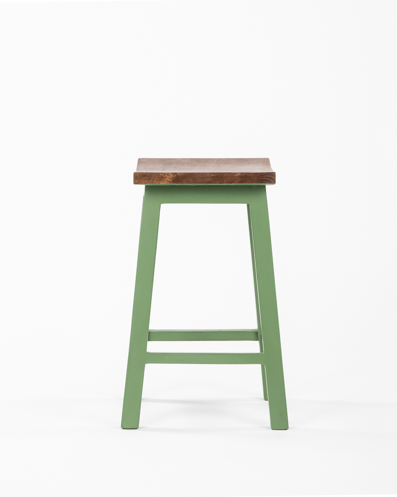 Chumbak Farmhouse Stool - Green