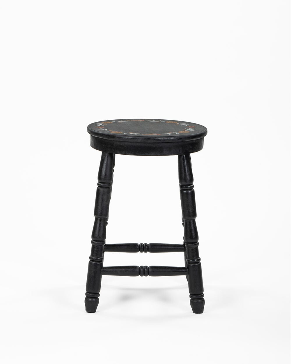 Chumbak Farmhouse Stool Round - Black