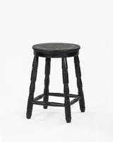 Chumbak Farmhouse Stool Round - Black