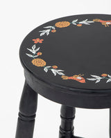 Chumbak Farmhouse Stool Round - Black