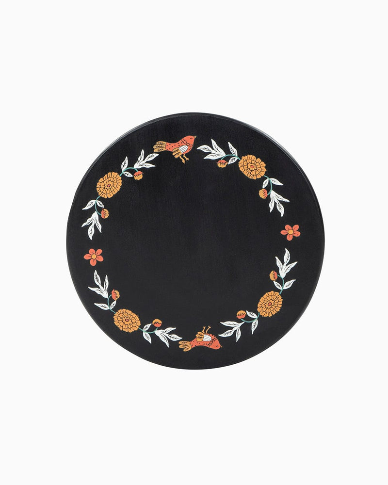 Chumbak Farmhouse Stool Round - Black