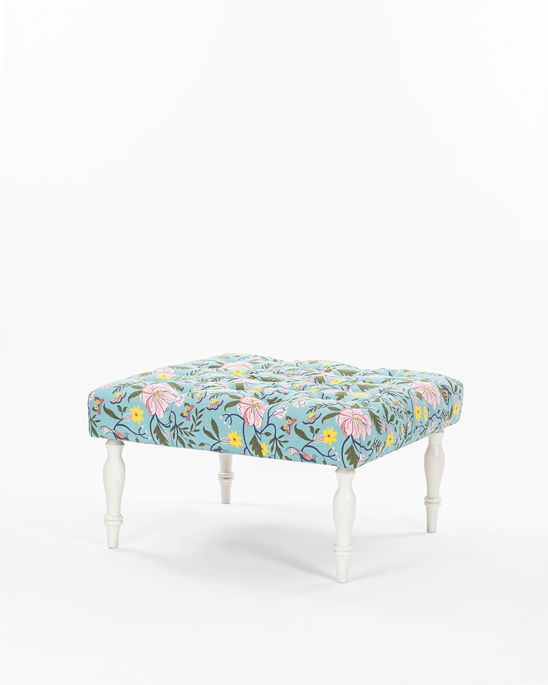 Chumbak The English Ottoman - Tufted Spring Bloom