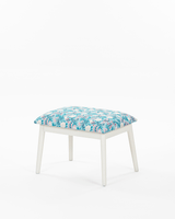 Chumbak Memsaab Bench Small - Aqua Jungle, White