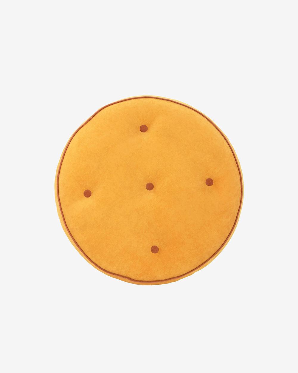 Chumbak Bohemian Ottoman  - Velvet mustard