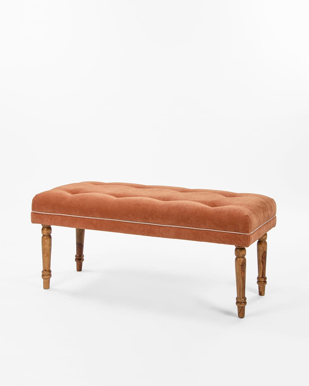 Chumbak Nawaab Bench- Tuffted Burnt Orange