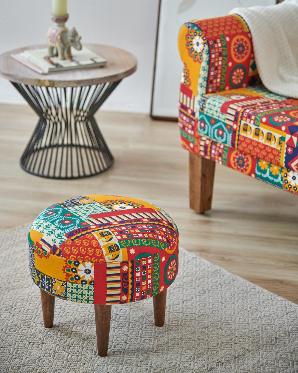 Begum Foot Rest - Floral Swirls