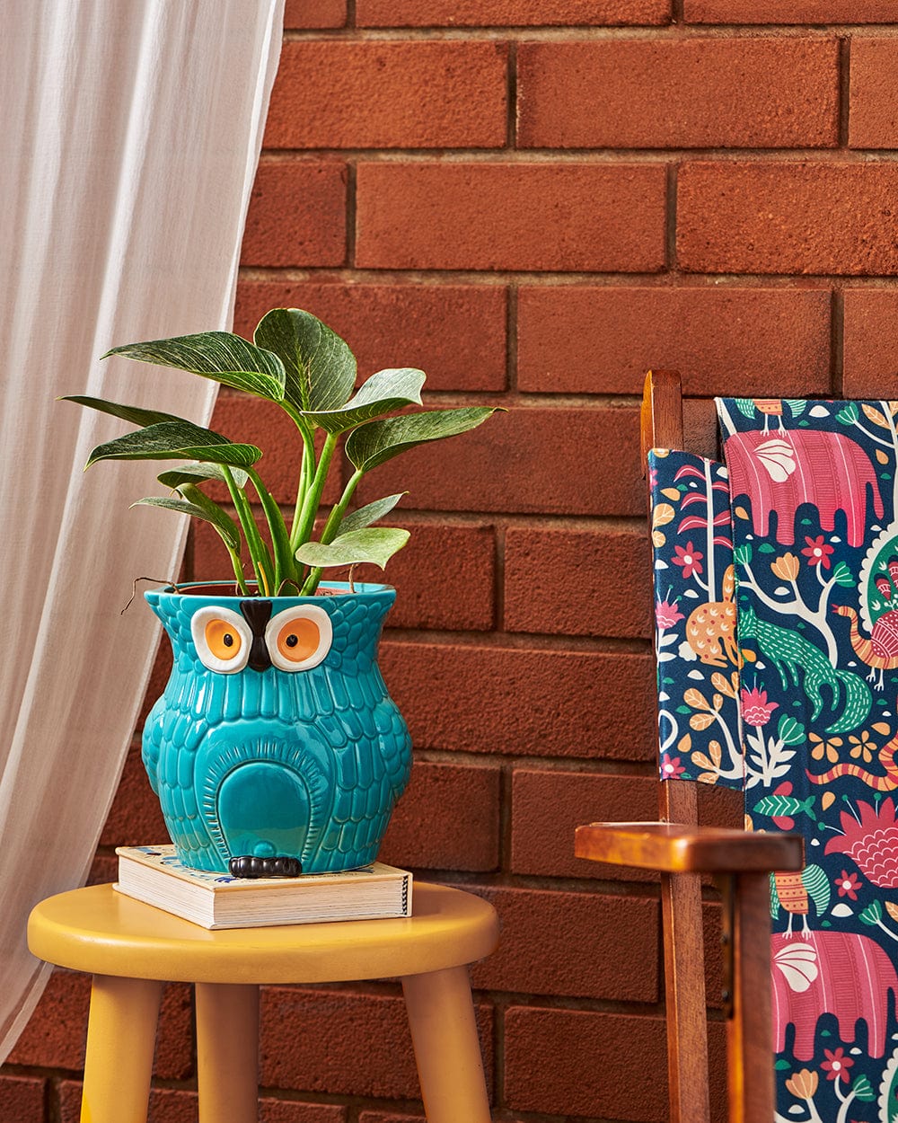 Chumbak Be OWLsome Planter  - Teal