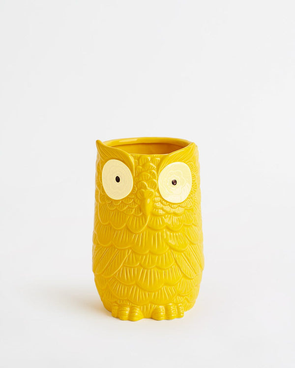Chumbak OWLoween Mini Planter-Yellow