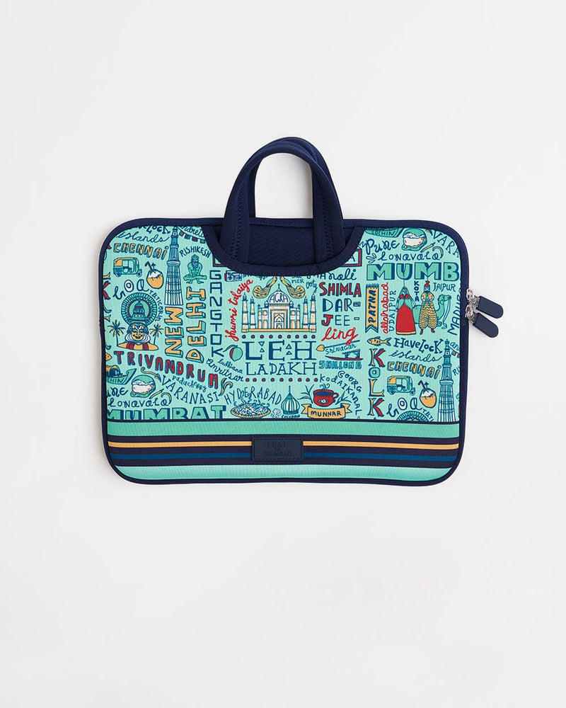 Chumbak TEAL By Chumbak Traveller Laptop Sleeve - 15inch