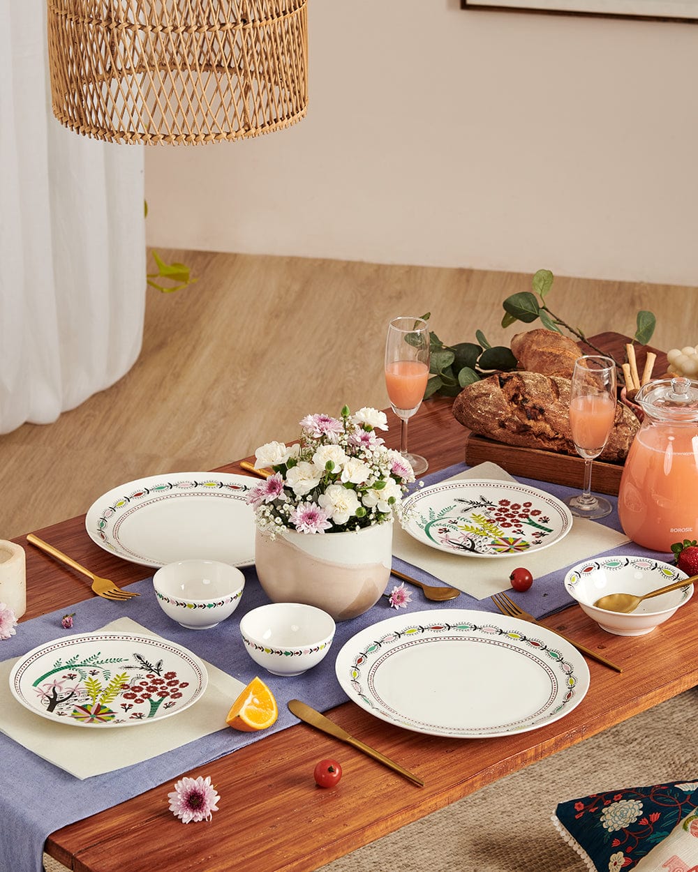 Chumbak Wildflower Bay Dinner Set