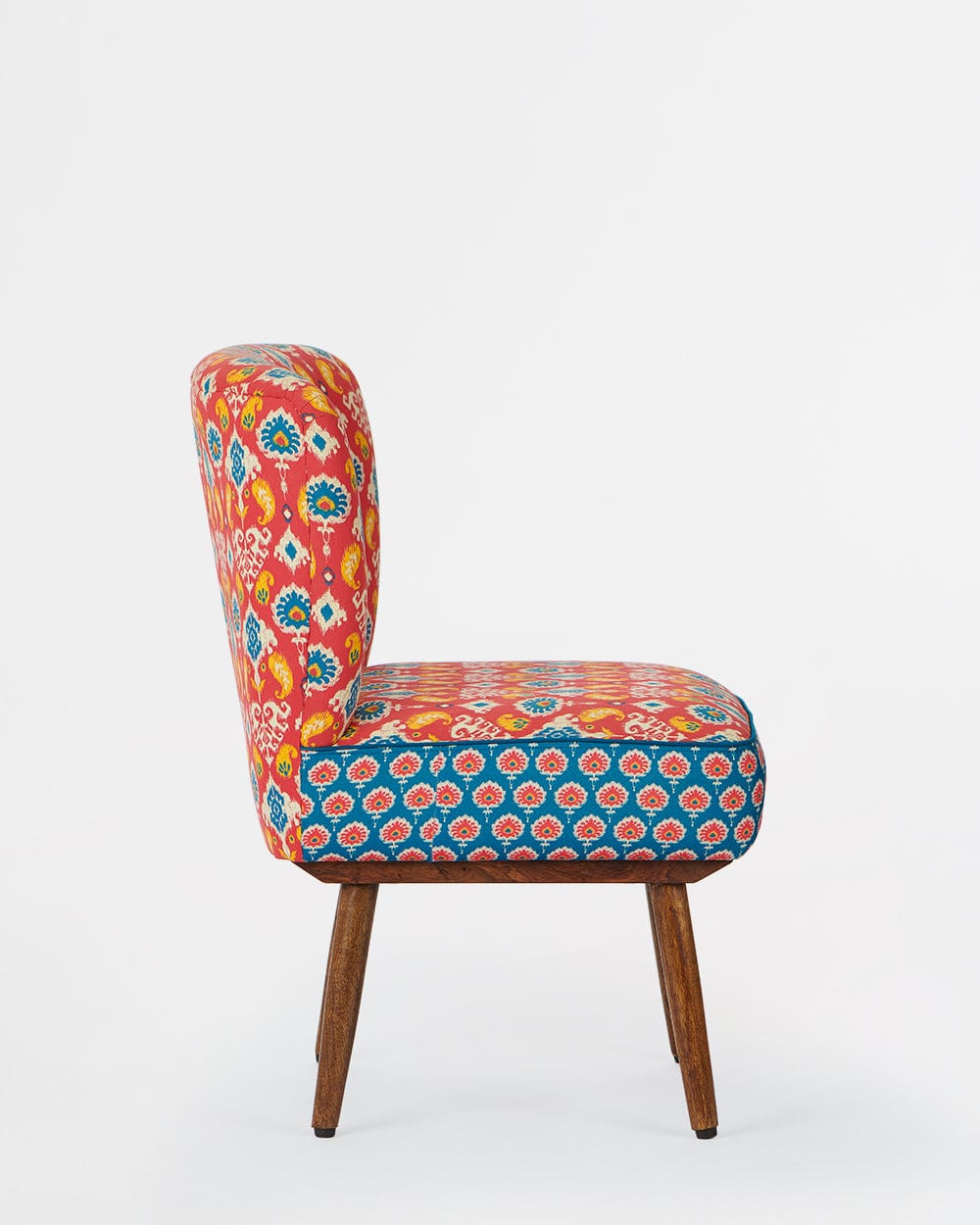 Chumbak Vanity Chair- Red & Blue Ikkat