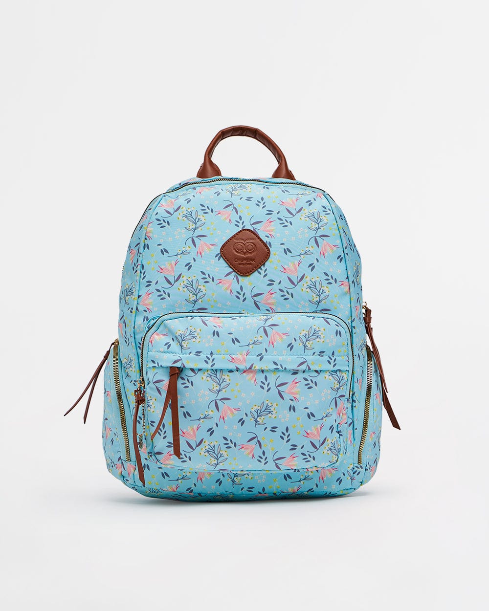 Chumbak Summer Bliss Floral Backpack-Teal