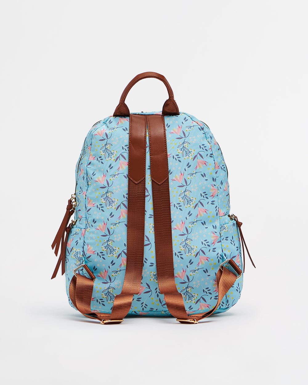 Chumbak Summer Bliss Floral Backpack-Teal