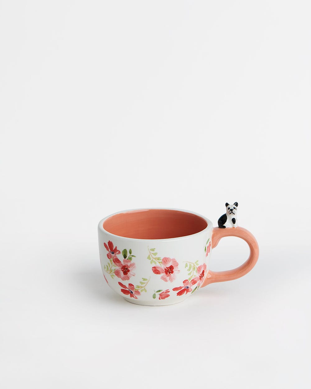 Chumbak Peeping Doggo floral Mug, Pink