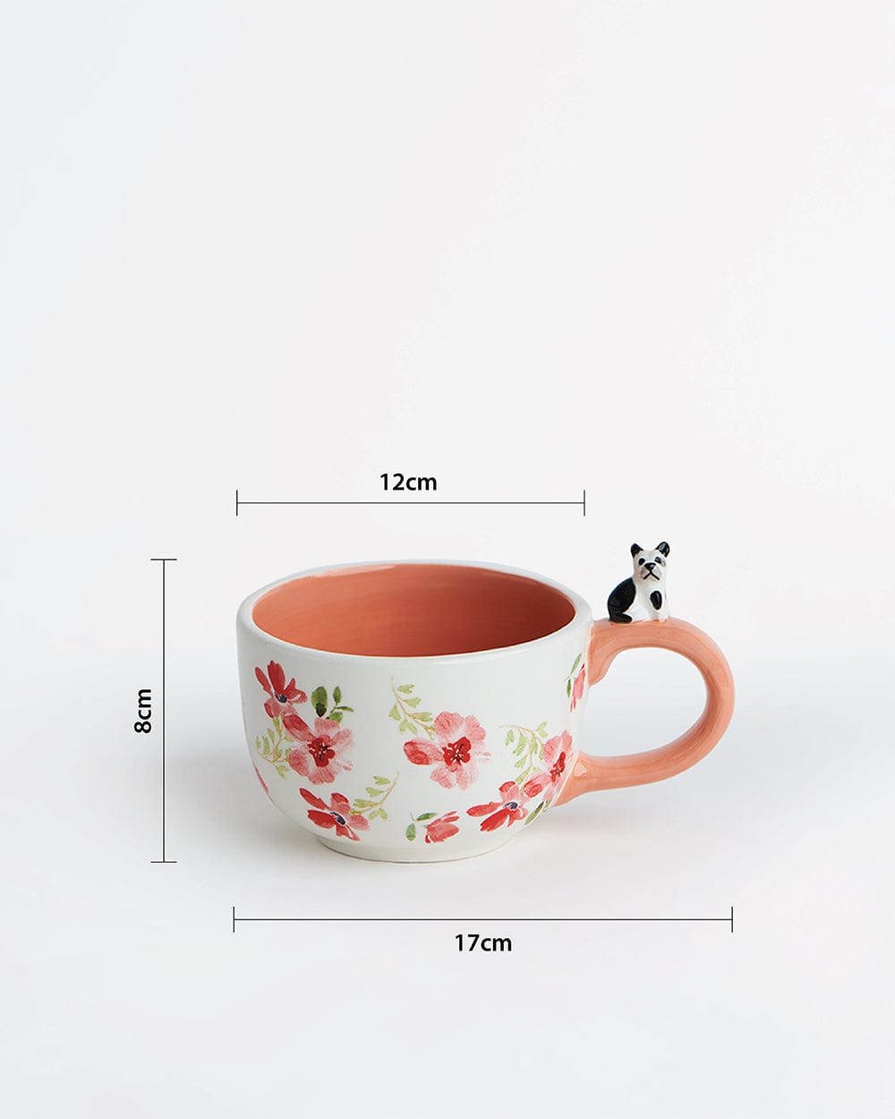 Chumbak Peeping Doggo floral Mug, Pink