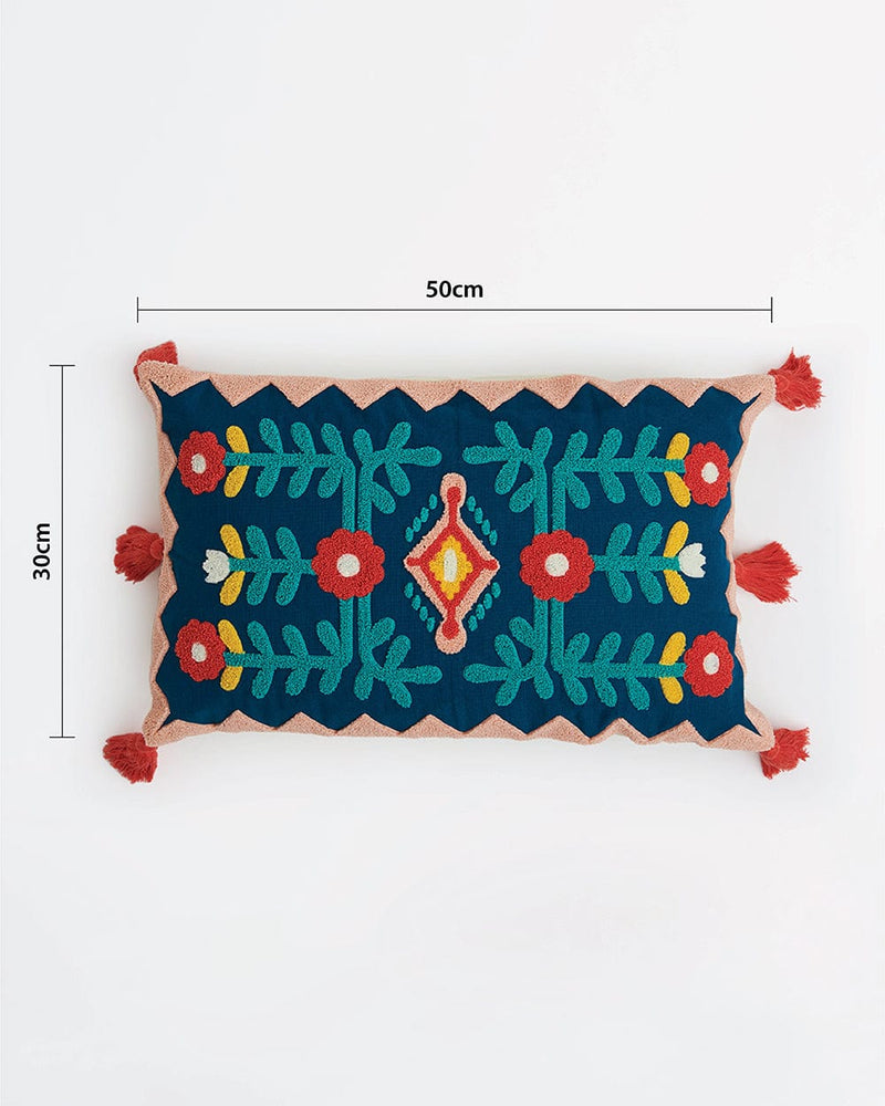 Chumbak Moroccan Mirror work Cushion Cover- 30cms x 50cms