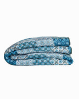 Chumbak Egypt Patchwork Blue Comforter- Single Bed