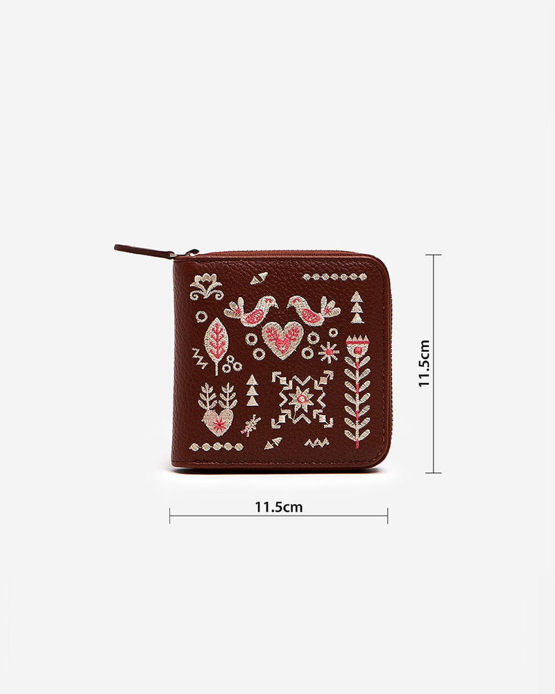 Chumbak Swan Song Embroidered Mini Wallet