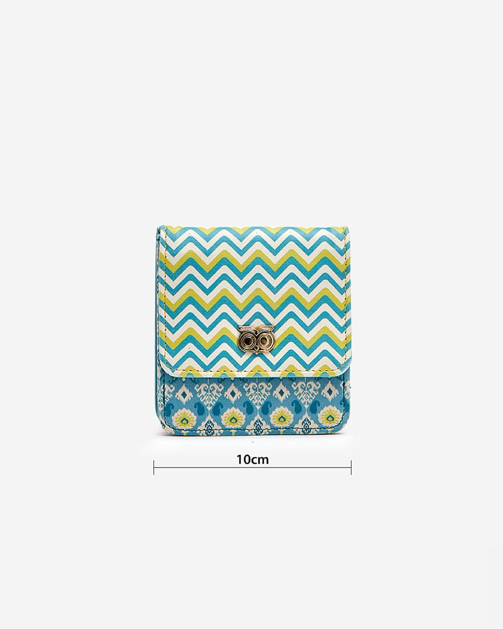 Chumbak Ikkat Chevron Wallet - Blue