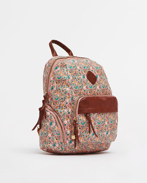 Chumbak Springtime Floral Backpack-Pink