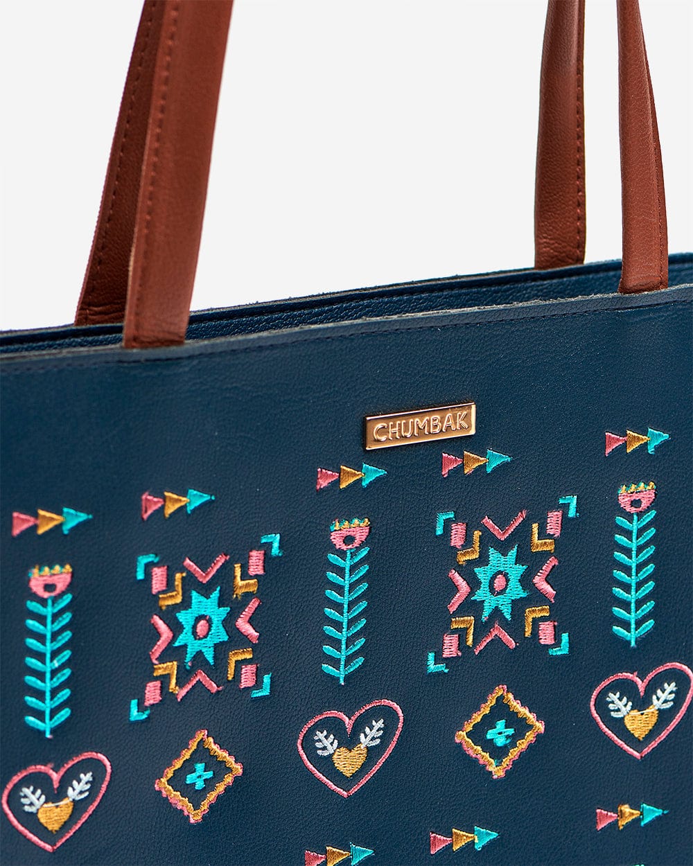 Chumbak Boho Aztec Tote Bag - Navy