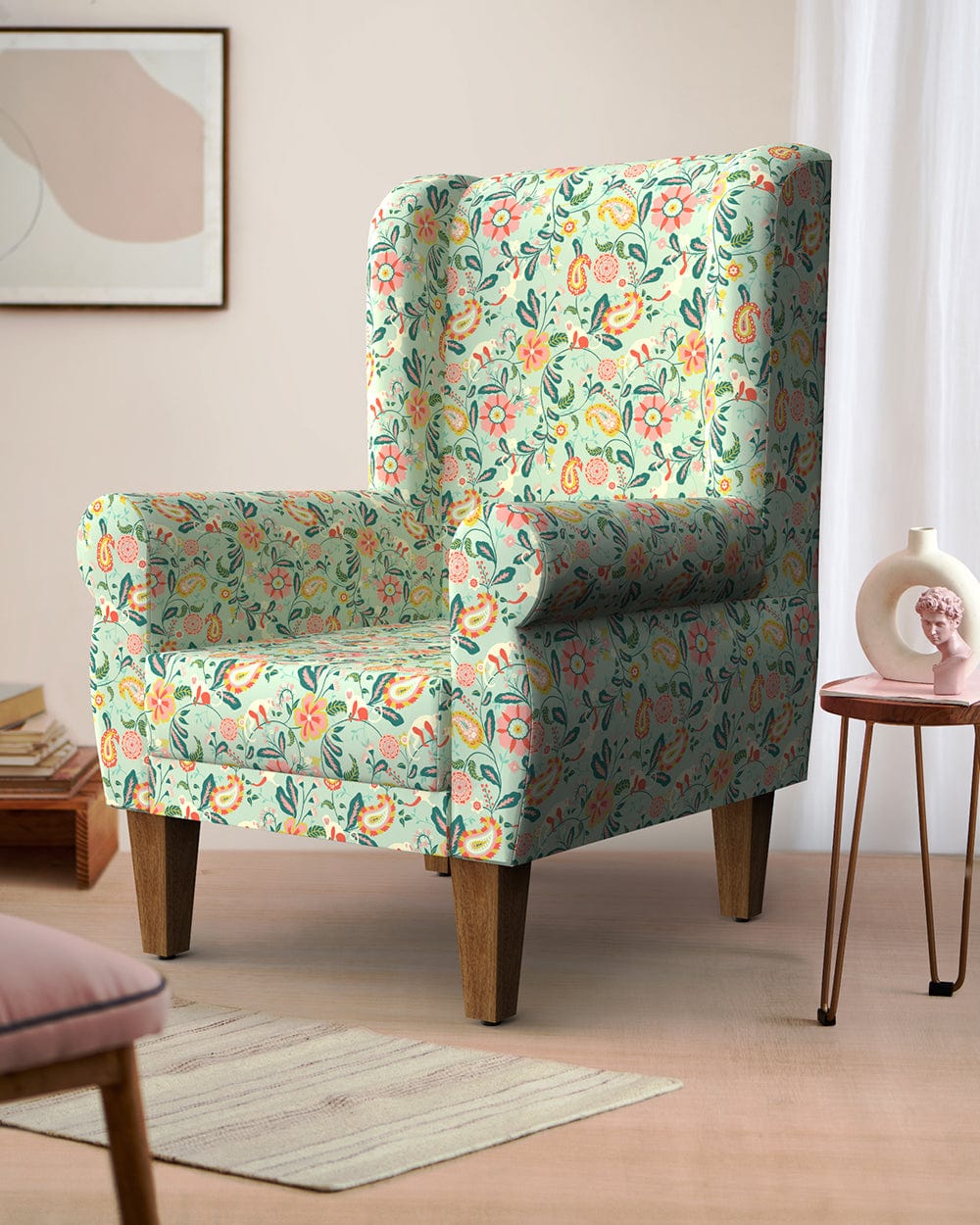 Chumbak Begum Wing Chair-Indian Summer