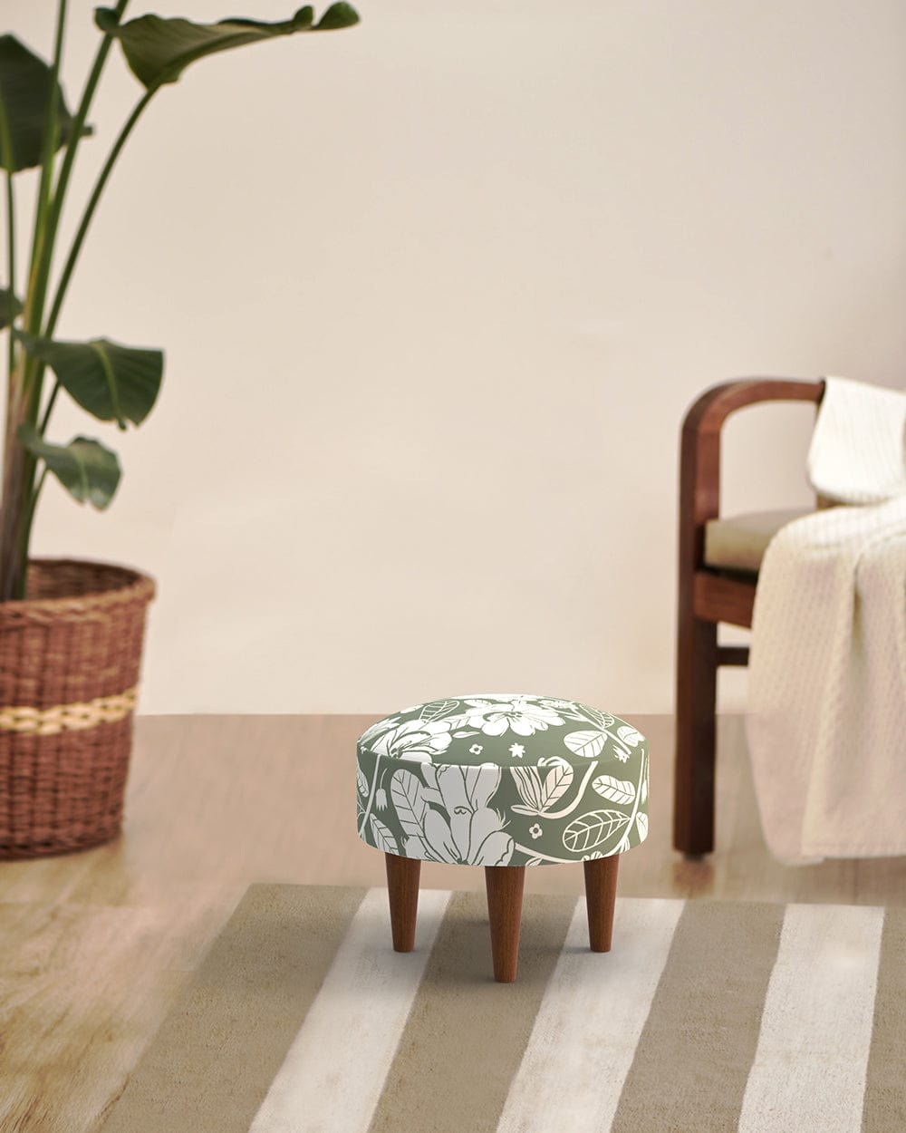 Chumbak Begum Foot Rest - Grey's Garden