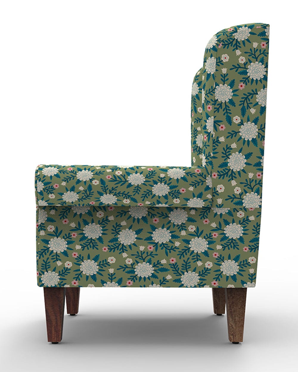 Chumbak Begum Wing Chair - Spring Marigold Green