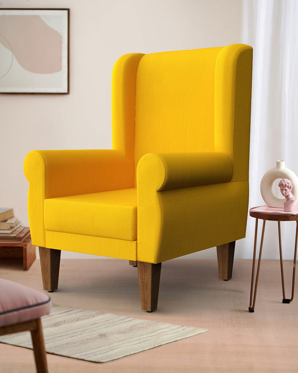 Chumbak Begum Wing Chair - Plain