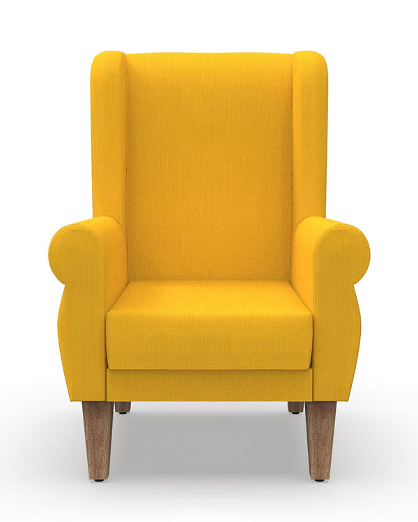 Chumbak Begum Wing Chair - Sahara Mustard