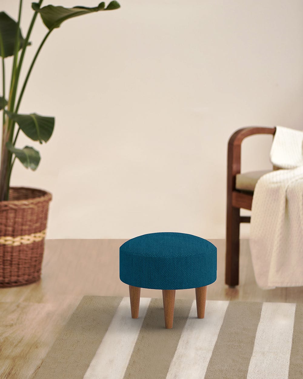 Begum Foot Rest -Mediterranian Blue