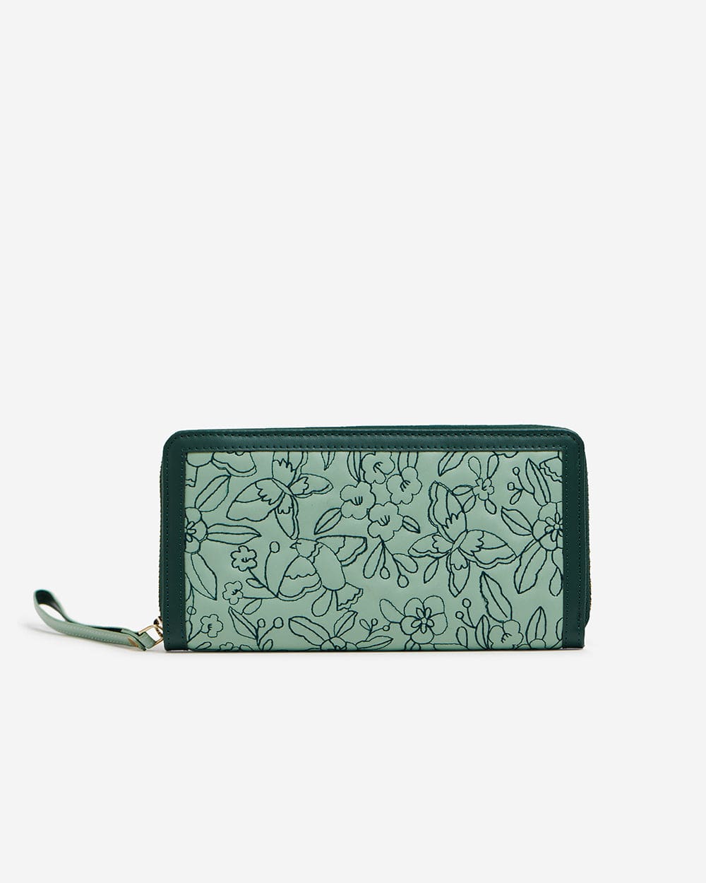 Chumbak Teal By Chumbak Chirpy Garden Quilted Wallet - Blue