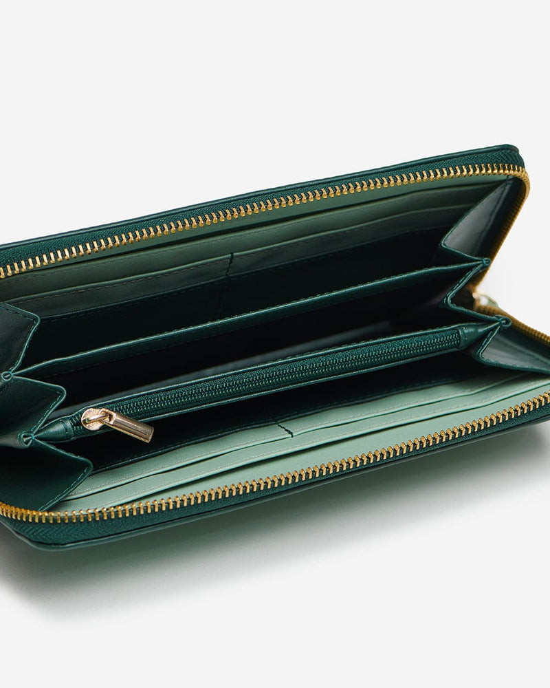 Chumbak Teal By Chumbak Chirpy Garden Quilted Wallet - Blue