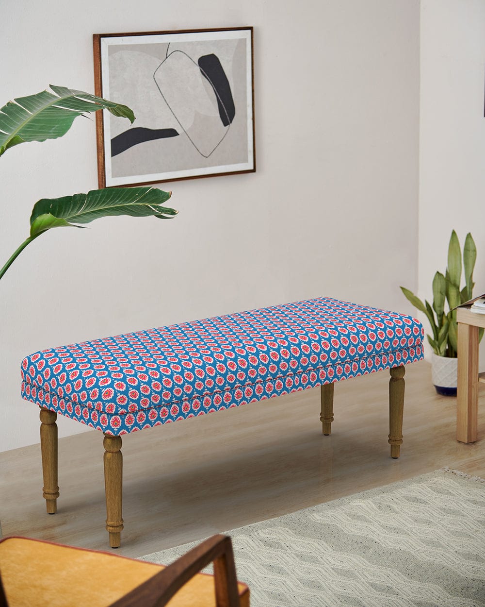 Chumbak Nawaab Bench - Blue Ikkat