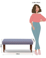 Chumbak Nawaab Bench - Blue Ikkat