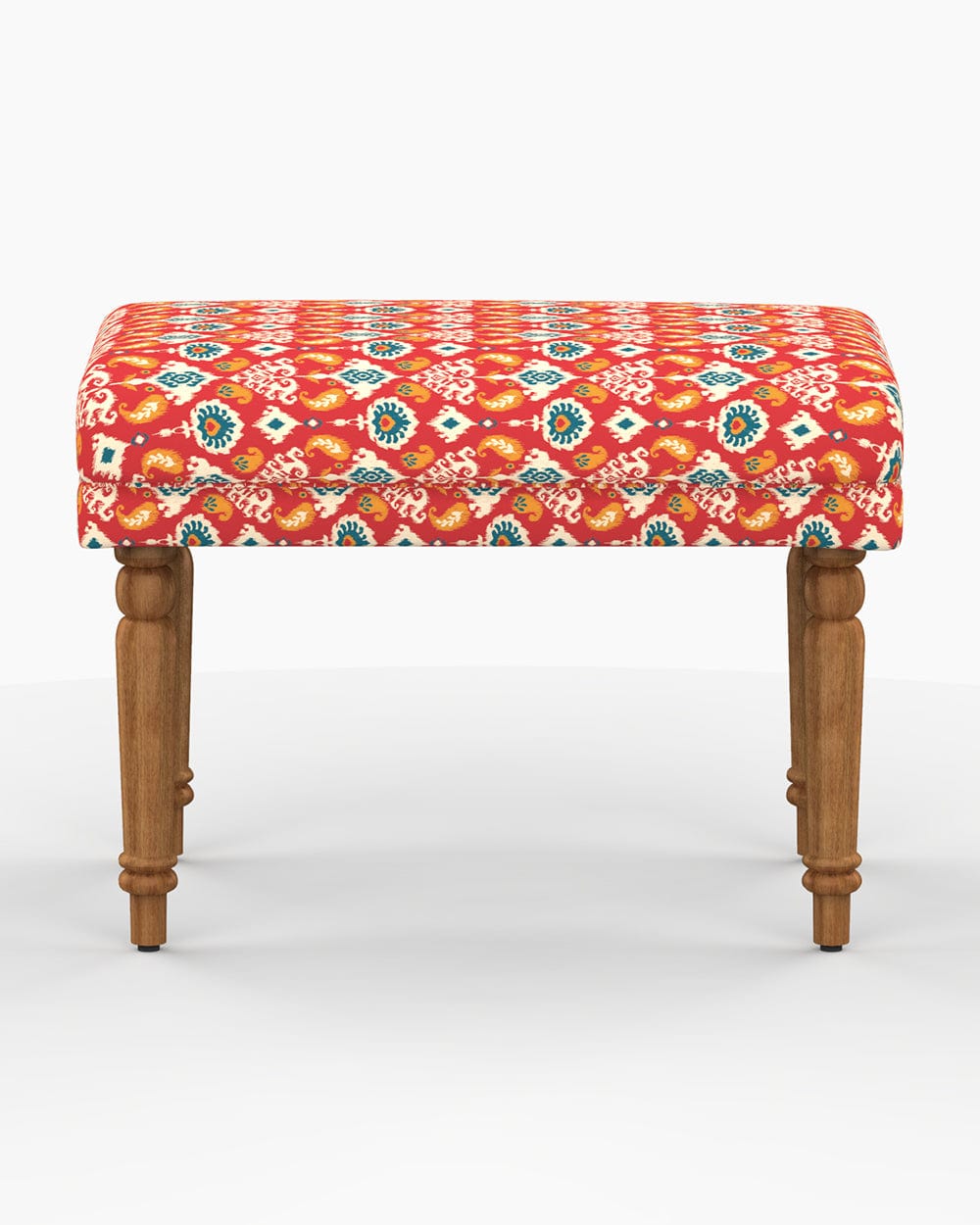 Chumbak Nawaab Bench Small - Red Ikkat