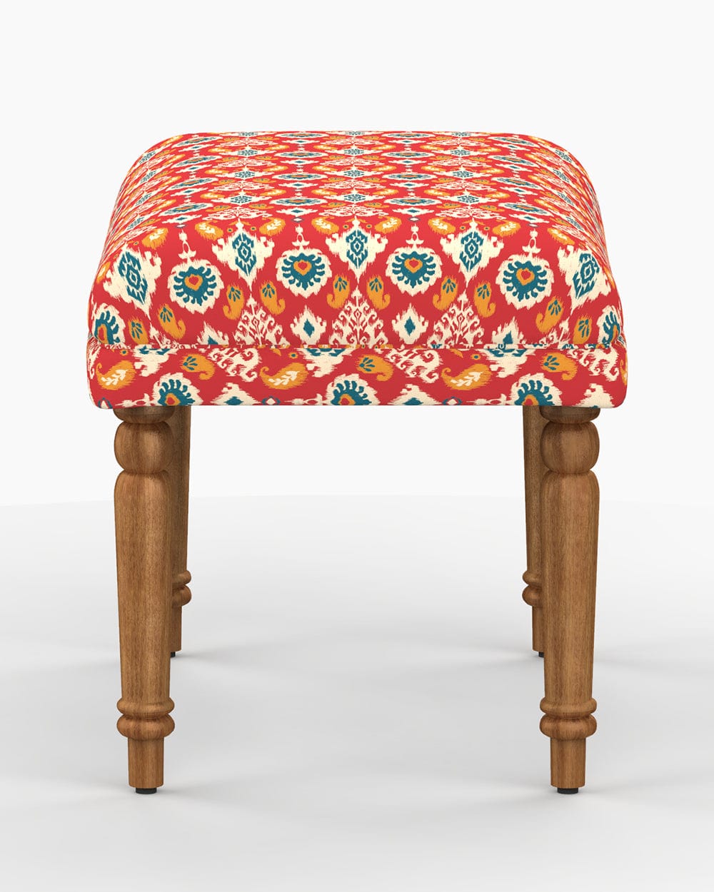 Chumbak Nawaab Bench Small - Red Ikkat