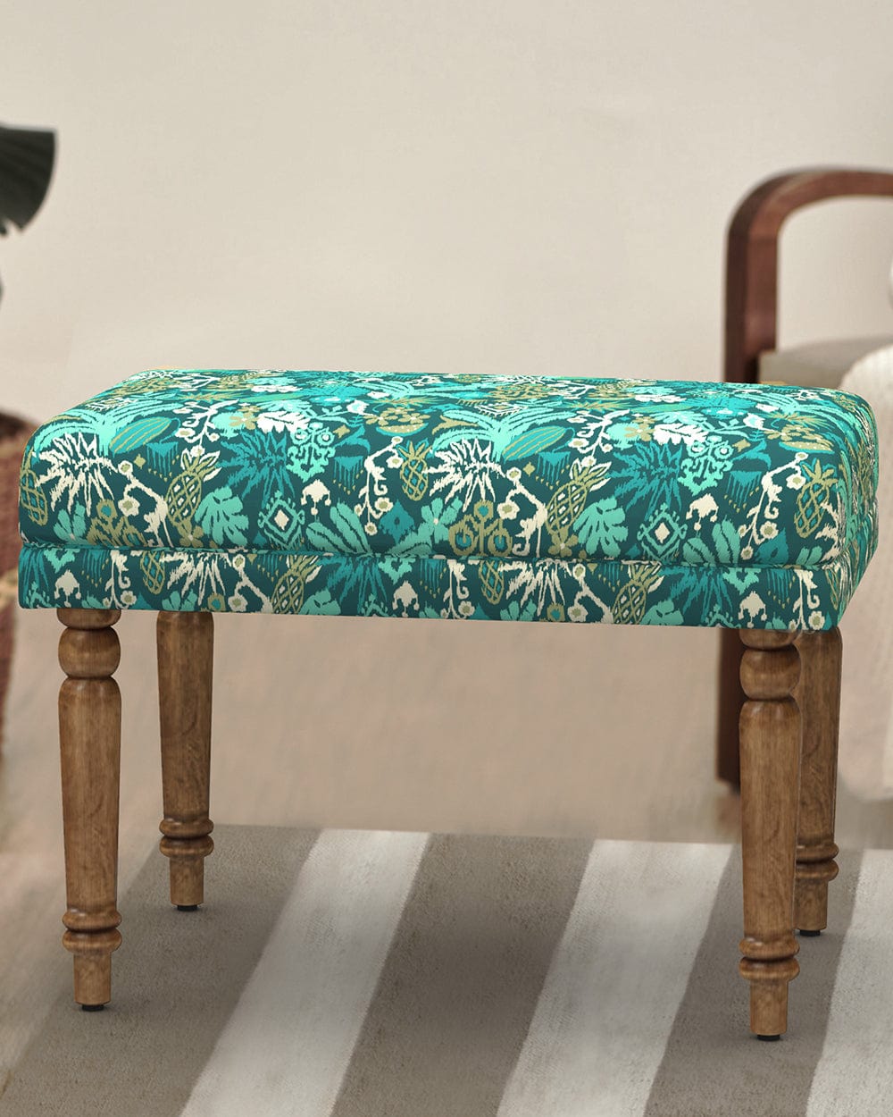 Chumbak Nawaab Bench Small - Tropical Ikkat