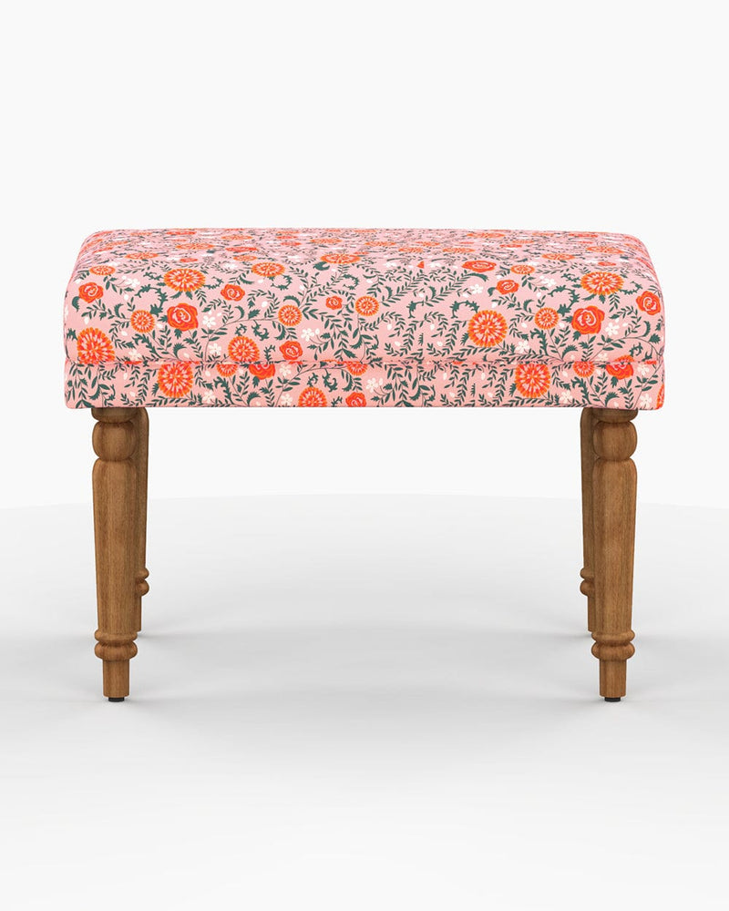 Chumbak Nawaab Bench Small - Earthy Florals