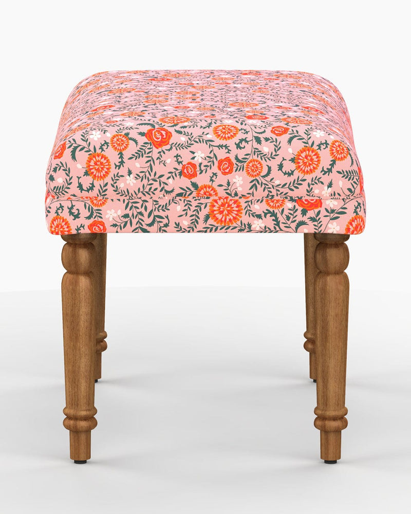 Chumbak Nawaab Bench Small - Earthy Florals