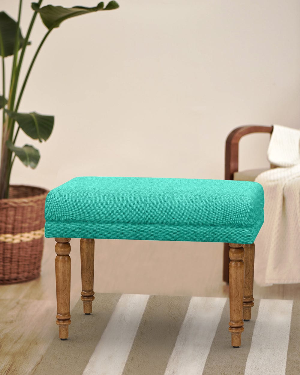 Chumbak Nawaab Bench Small - Maldivian Teal