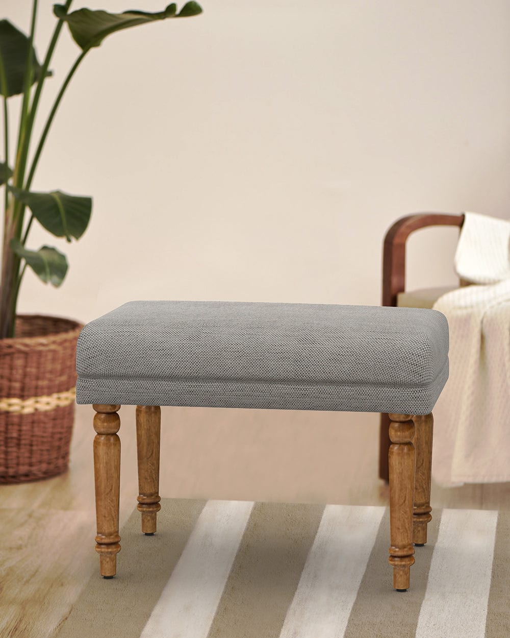 Chumbak Nawaab Bench Small - Bangalore Grey