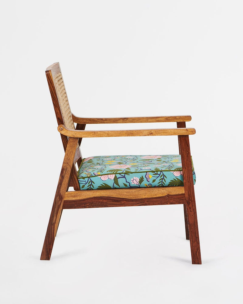 Chumbak French Rattan Arm Chair -Spring Bloom